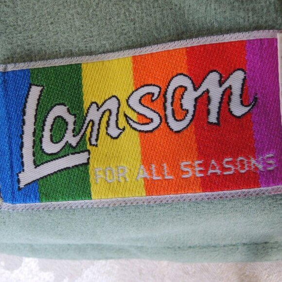 Vintage 70s Lanson ILGWU Light Green Trench Coat S - Picture 9 of 12